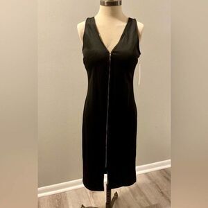 SALE✨ Almost Famous Black Sleeveless Sexy Bodycon Lace Back Midi Dress - Size LG